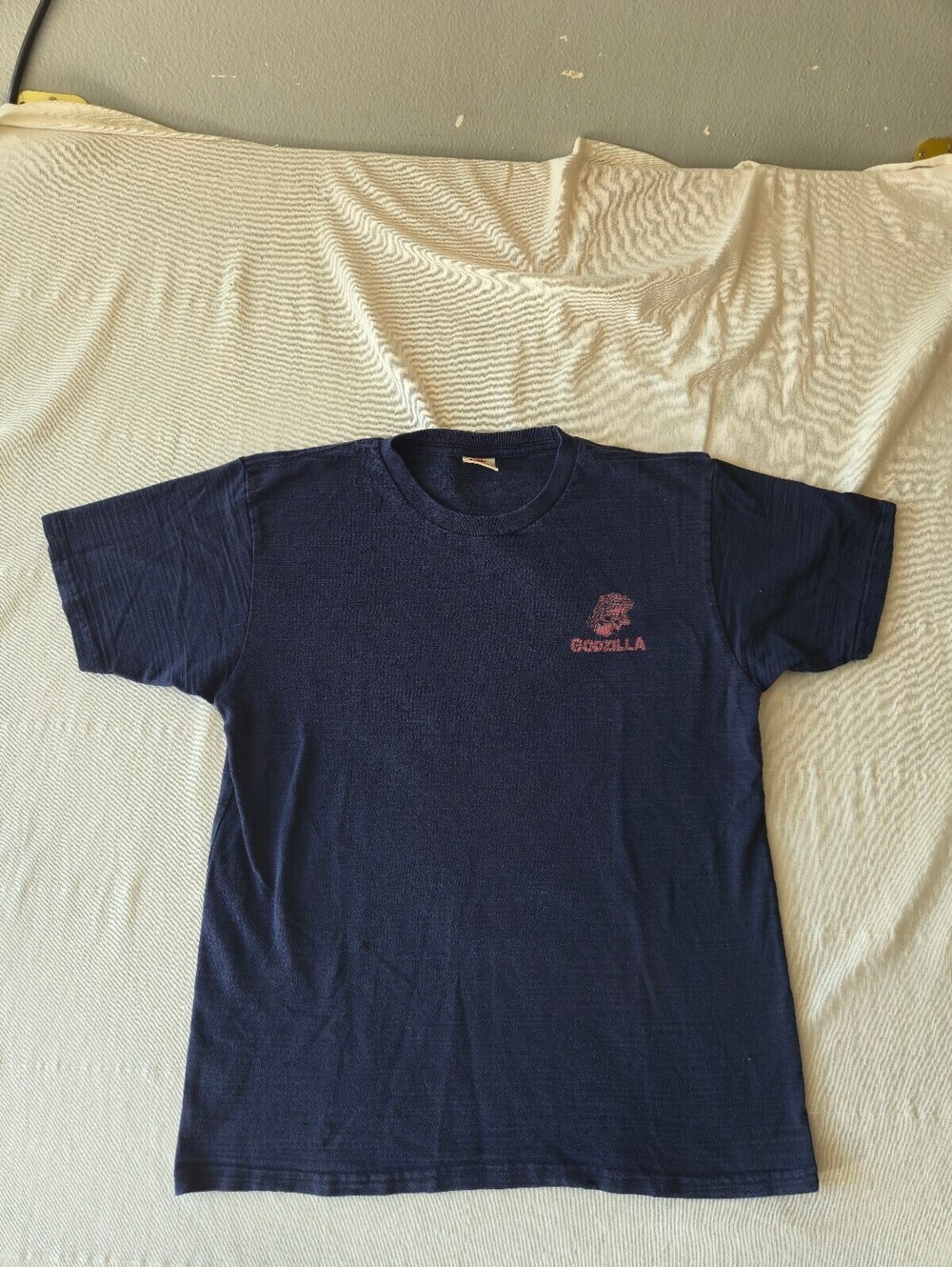 Godzilla Graphic T-Shirt XL Navy Blue Vintage Style